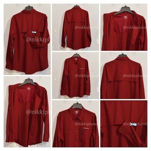 G.H Bass & Co excursion performance shirt in red